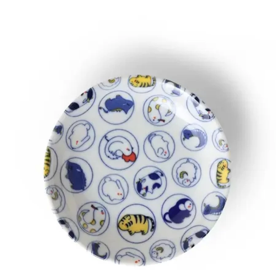 Miya Company Zodiac Animals Decorative Plate 5.25 Inch - Chinese Zodiac Collectible Tableware