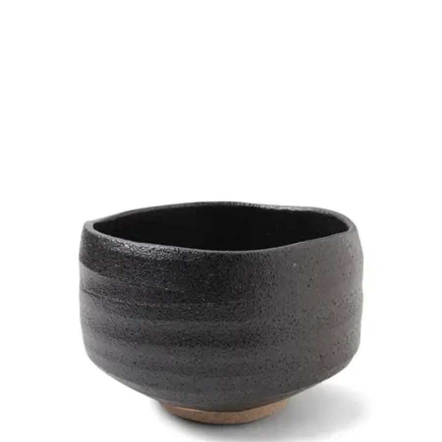 "Premium Matcha Bowl - Kuro Yuzu Kessho Ceramic Tea Set by Miya Company"