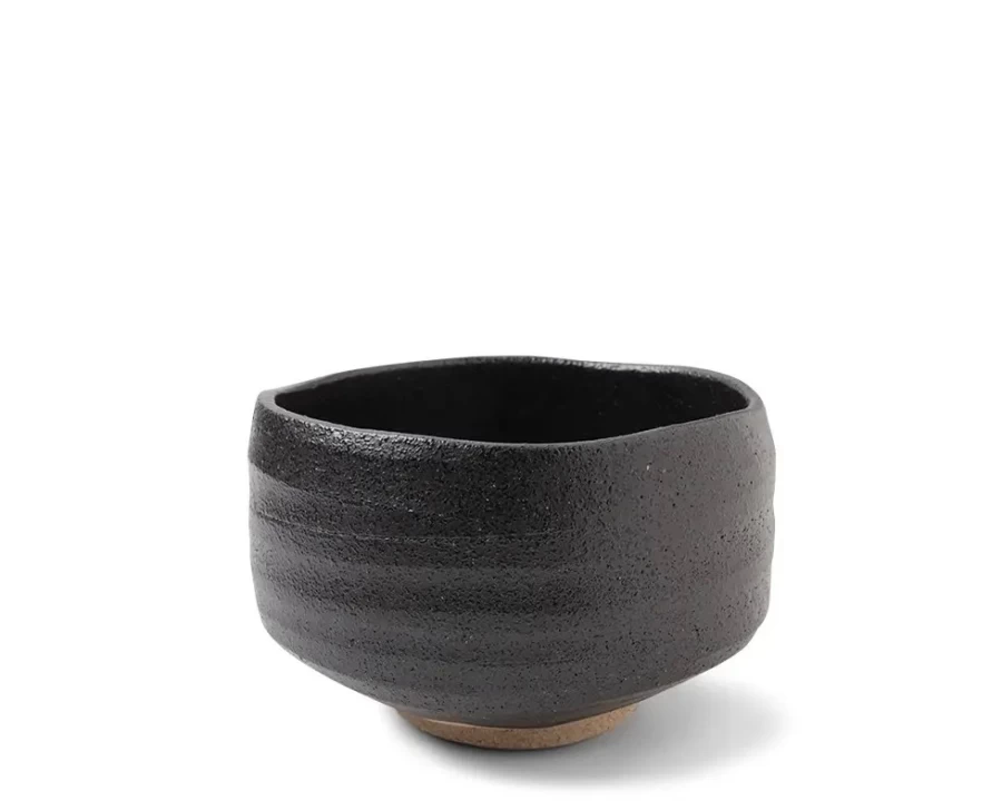 "Premium Matcha Bowl - Kuro Yuzu Kessho Ceramic Tea Set by Miya Company"