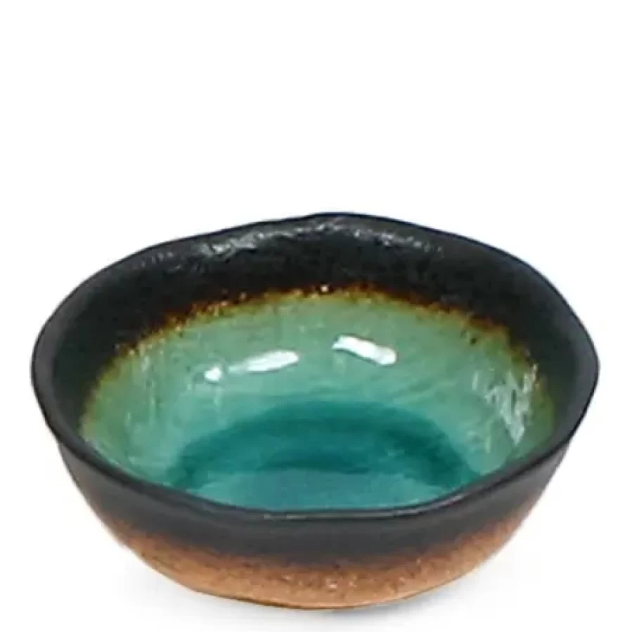 Miya Company Kosui Green 5-Inch Ceramic Shallow Bowl for Dining & Decor