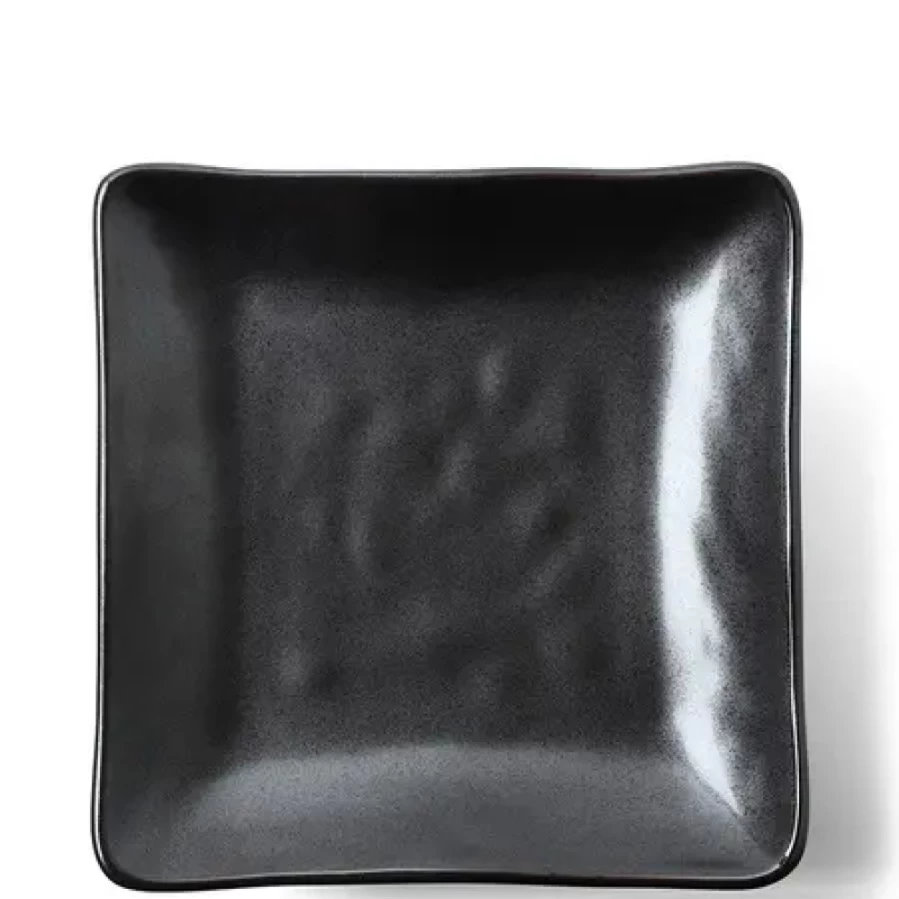 Miya Company Iron Glaze 7.25-Inch Decorative Ceramic Plate