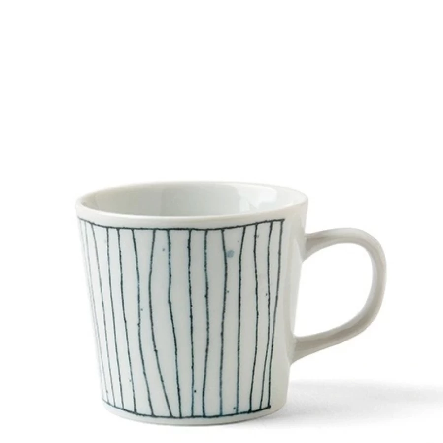 Miya Company Ito Tsumugi Ceramic Mug 11 Oz - Handmade Japanese Style Coffee Cup