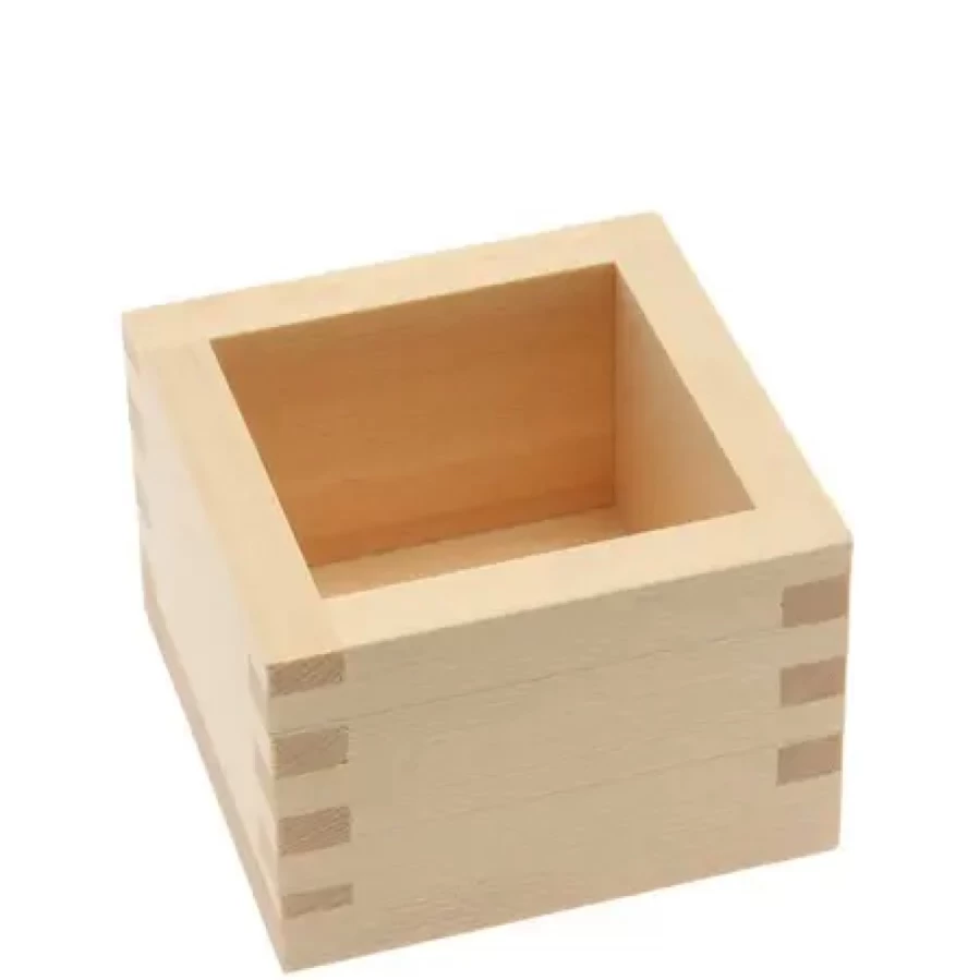 "Miya Company Premium Cypress Sake Masu Cup - Traditional 1-Go Wooden Sake Box"