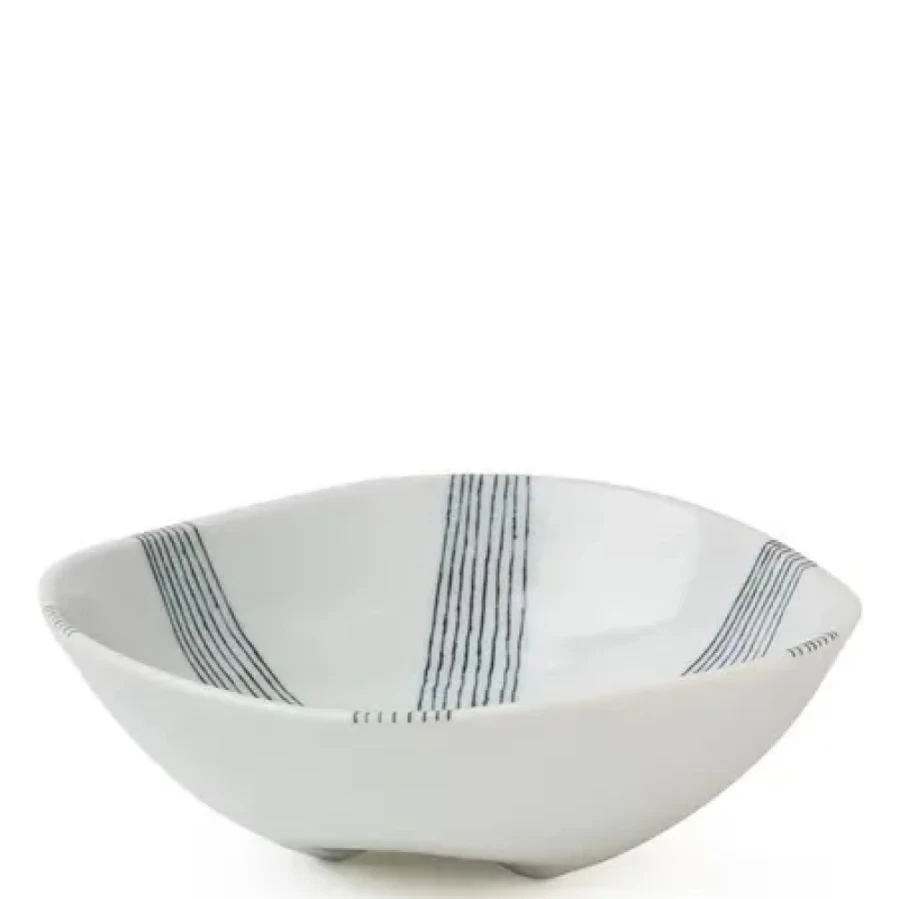 Miya Company Ito Tsumugi 6.5-Inch Footed Ceramic Bowl – Handcrafted Japanese Tableware