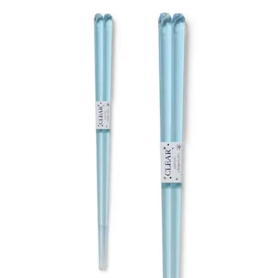 "MIYA COMPANY Acrylic Light Blue Chopsticks - Durable & Stylish Eating Utensils"