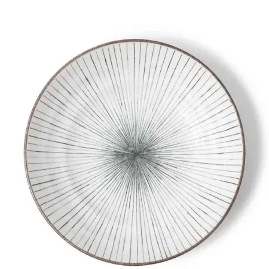Miya Company Tokusa Gray 9-Inch Ceramic Plate – Elegant Dinnerware for Modern Dining