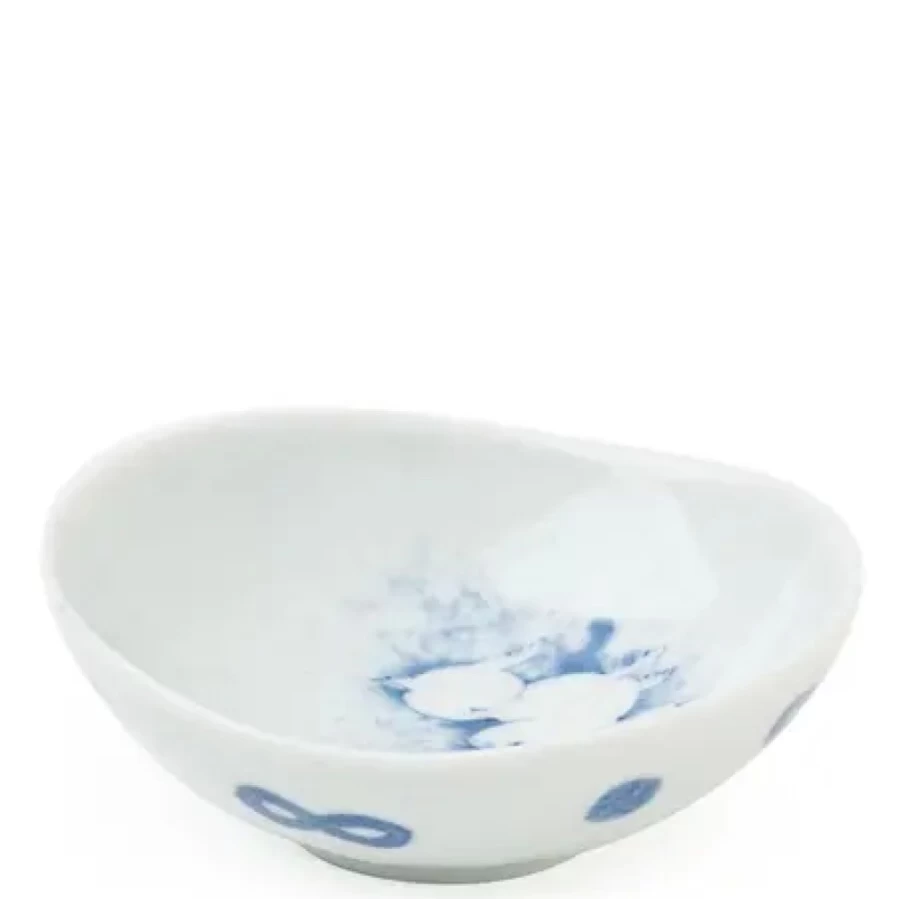 Miya Company Mayu Moon & Rabbit Ceramic Sauce Dish 3" X 3.25" - Handmade Small Appetizer Plate for Soy Sauce, Sushi, Dipping