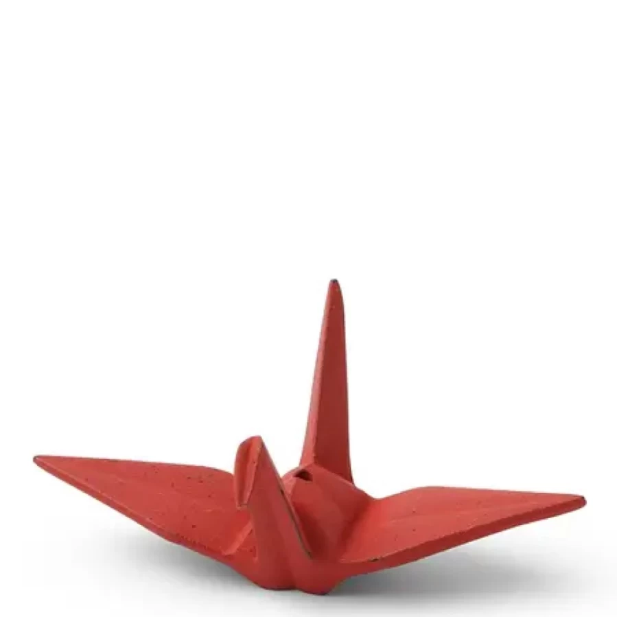 Miya Company Cinnabar Peace Crane Incense Holder - Handcrafted Decorative Burner for Aromatherapy & Home Decor