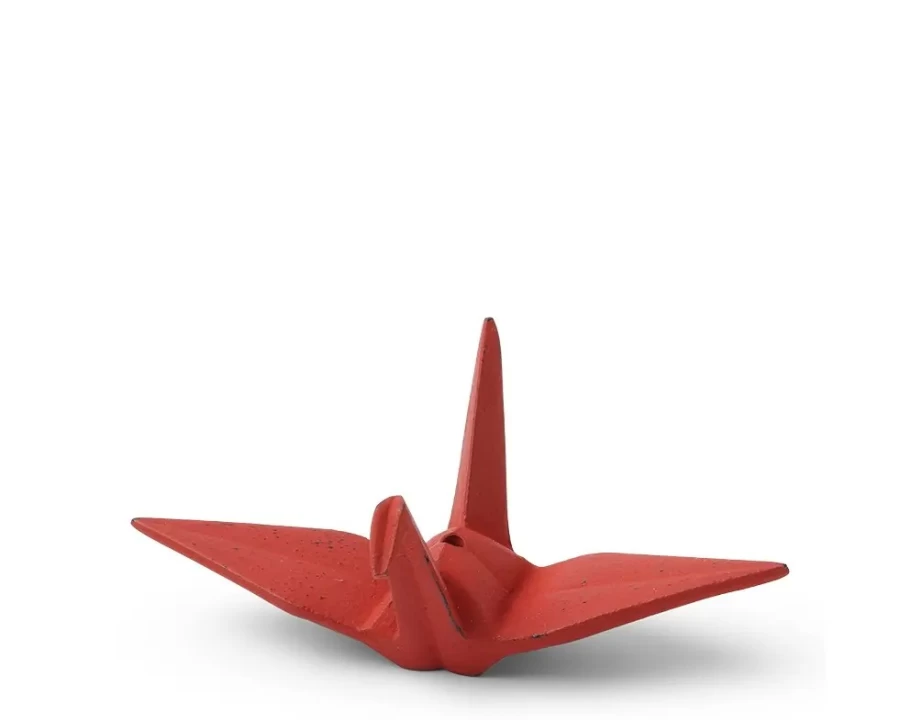 Miya Company Cinnabar Peace Crane Incense Holder - Handcrafted Decorative Burner for Aromatherapy & Home Decor