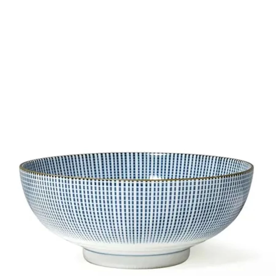 Miya Company Sendan Tokusa 7-Inch Traditional Japanese Ceramic Bowl