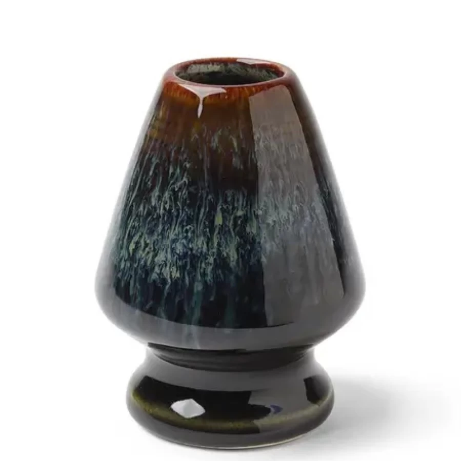 "Premium Matcha Whisk Stand by Miya Company – Aequorea Bamboo Chasen Holder for Traditional Tea Ceremony"