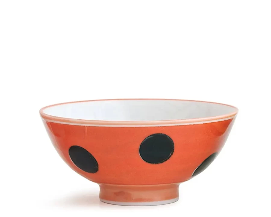 Miya Company Lady Bug Design 4.25 Inch Ceramic Rice Bowl – Cute Kitchen Dining Tableware