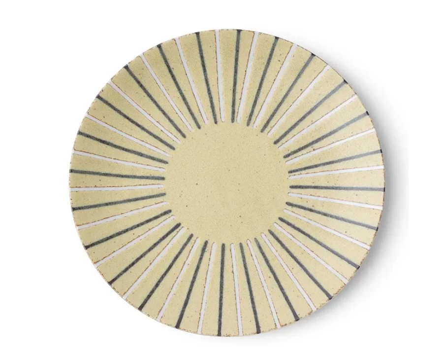 Miya Company Mogu Mogu 9.25 Inch Lion Design Ceramic Plate for Kids