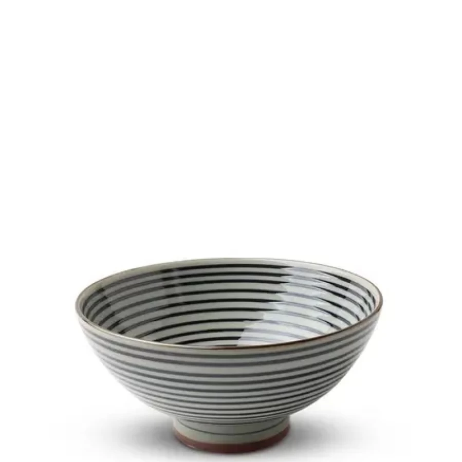 Miya Company Celadon Stripes 5.5 Inch Porcelain Rice Bowl – Handcrafted Asian Dining Ware