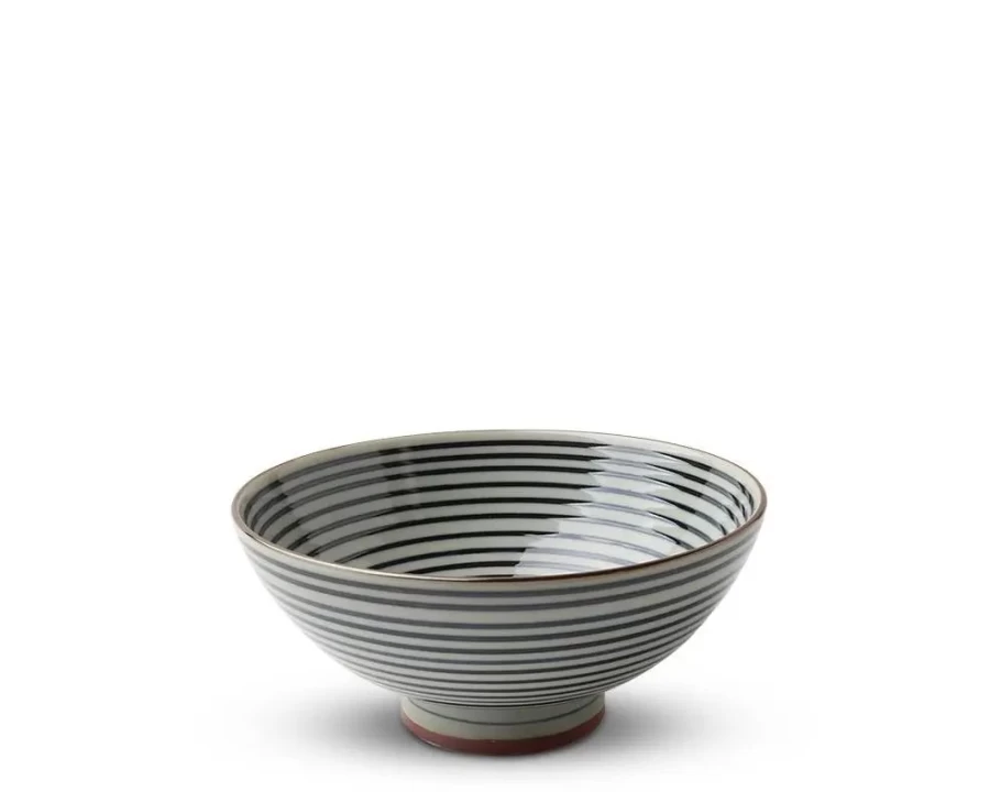 Miya Company Celadon Stripes 5.5 Inch Porcelain Rice Bowl – Handcrafted Asian Dining Ware