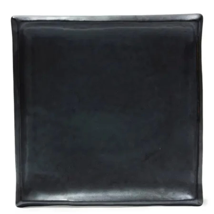 Miya Company Iron Glaze 9-Inch Square Ceramic Plate – Durable & Stylish Dining Dish