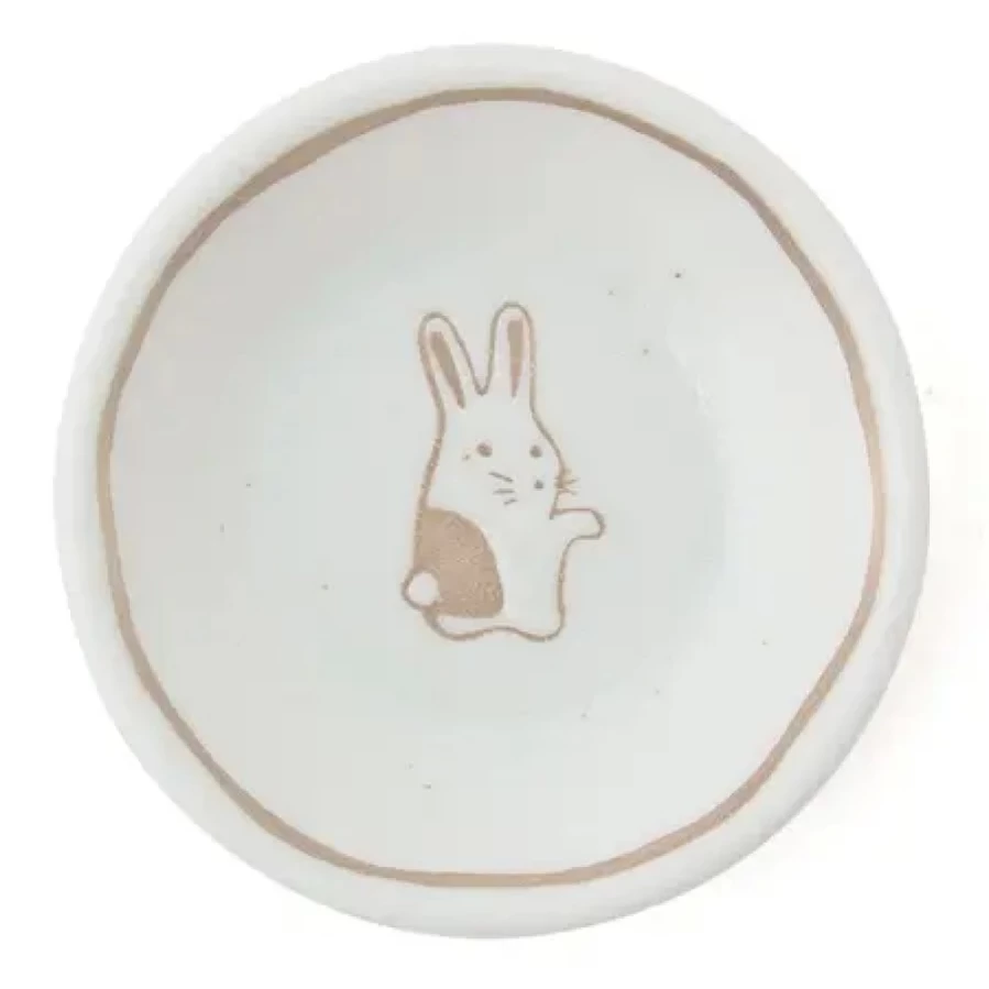 Miya Company 3-Inch Rabbit Design Ceramic Sauce Dish for Condiments and Dipping