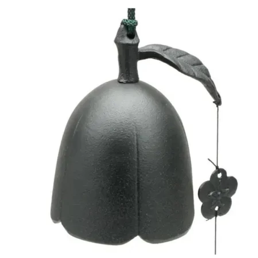 Miya Company 5" Black Plum Wind Chime Bell - Handcrafted Outdoor Garden Decor
