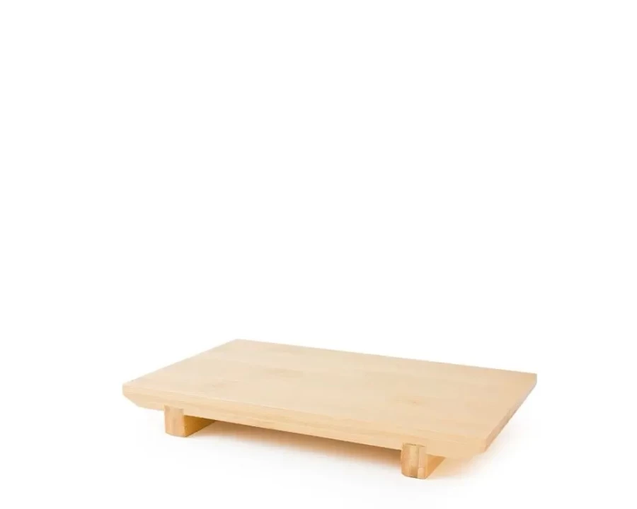 Miya Company Bamboo Sushi Geta Plate - 9.5" x 6" Traditional Japanese Sushi Serving Tray