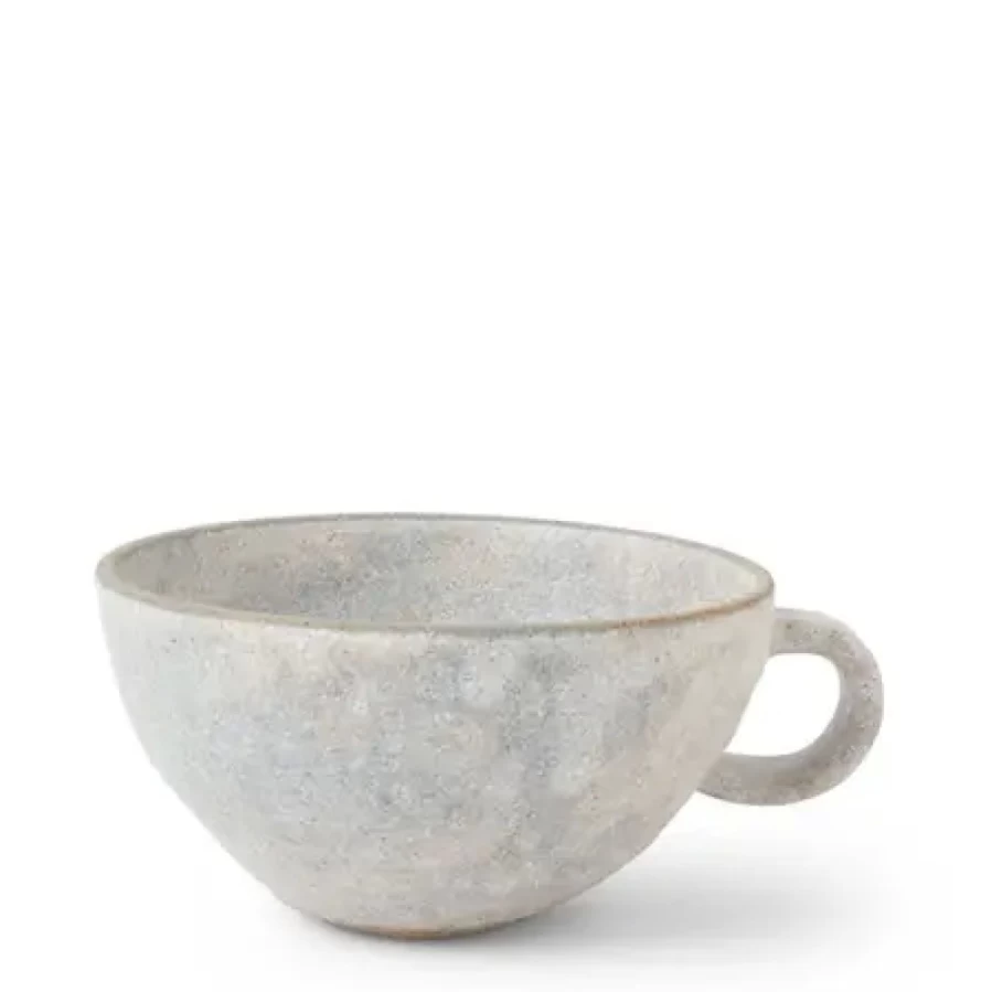 Miya Company 8Oz Stone Gray La Terre Latte Mug – Elegant Ceramic Coffee Cup for Home & Office