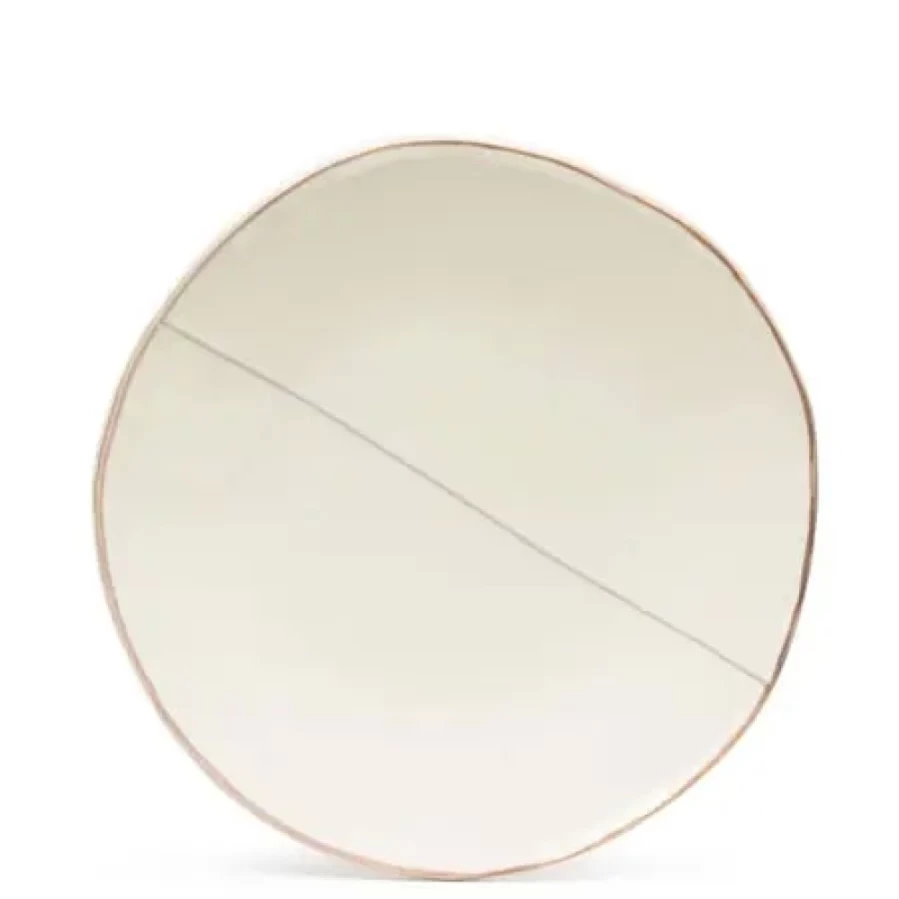 Miya Company Shiratama 6.75 Inch Ceramic Plate - Japanese Style Decorative Dish for Desserts
