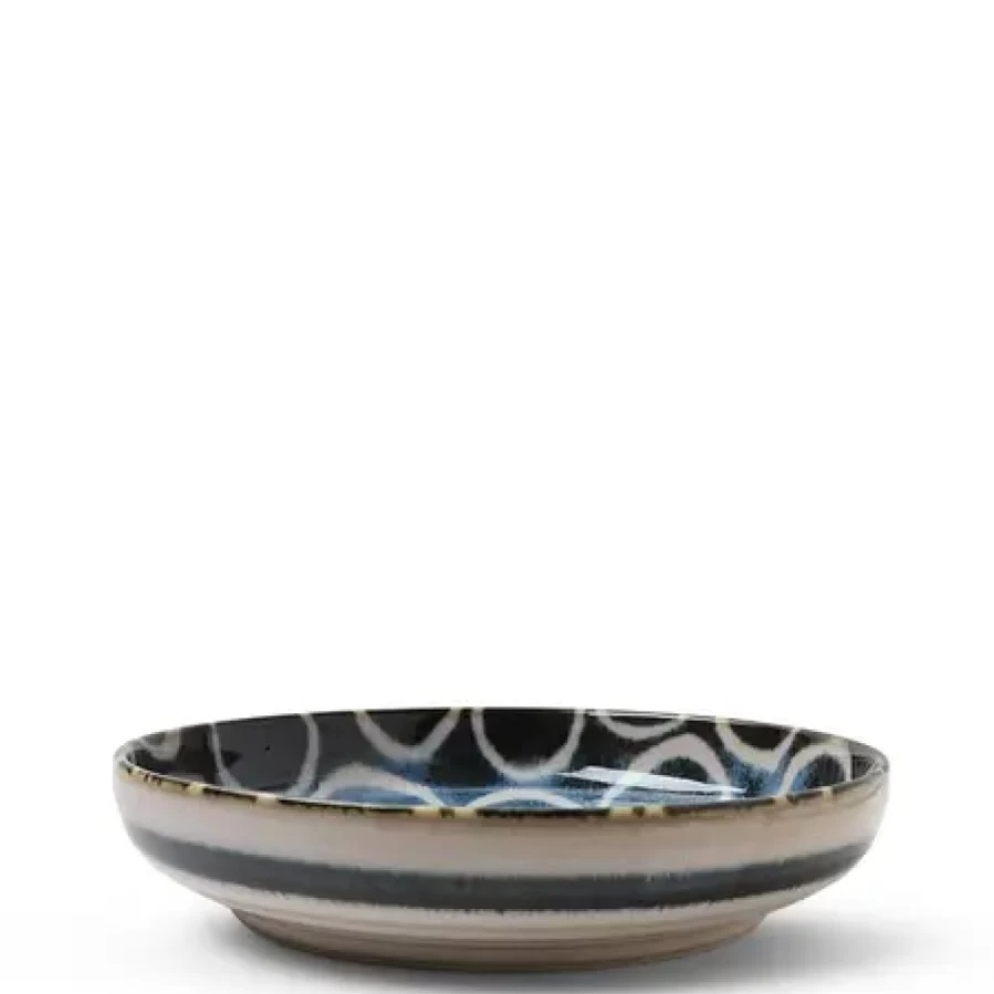 Miya Company Rustic White 7.75 Inch Shallow Ceramic Bowl – Handcrafted Farmhouse Style Dining & Decor