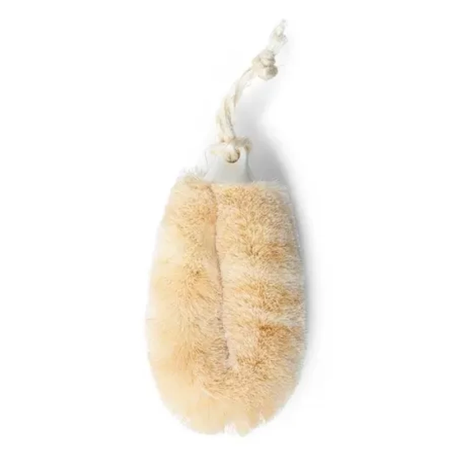 Miya Company Body Brush with Soft Sato Bristles for Exfoliation & Dry Skin Massage