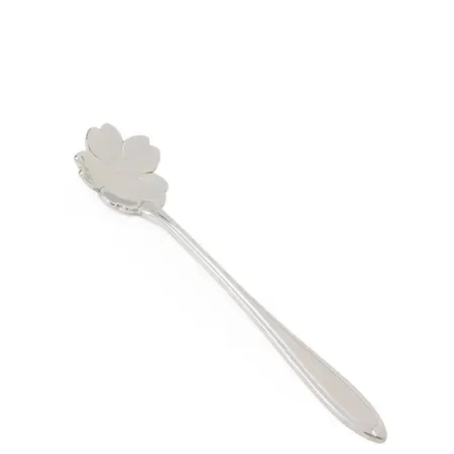 Miya Company Sakura Blossom Tea and Coffee Spoon - Elegant Floral Design Dessert Spoon
