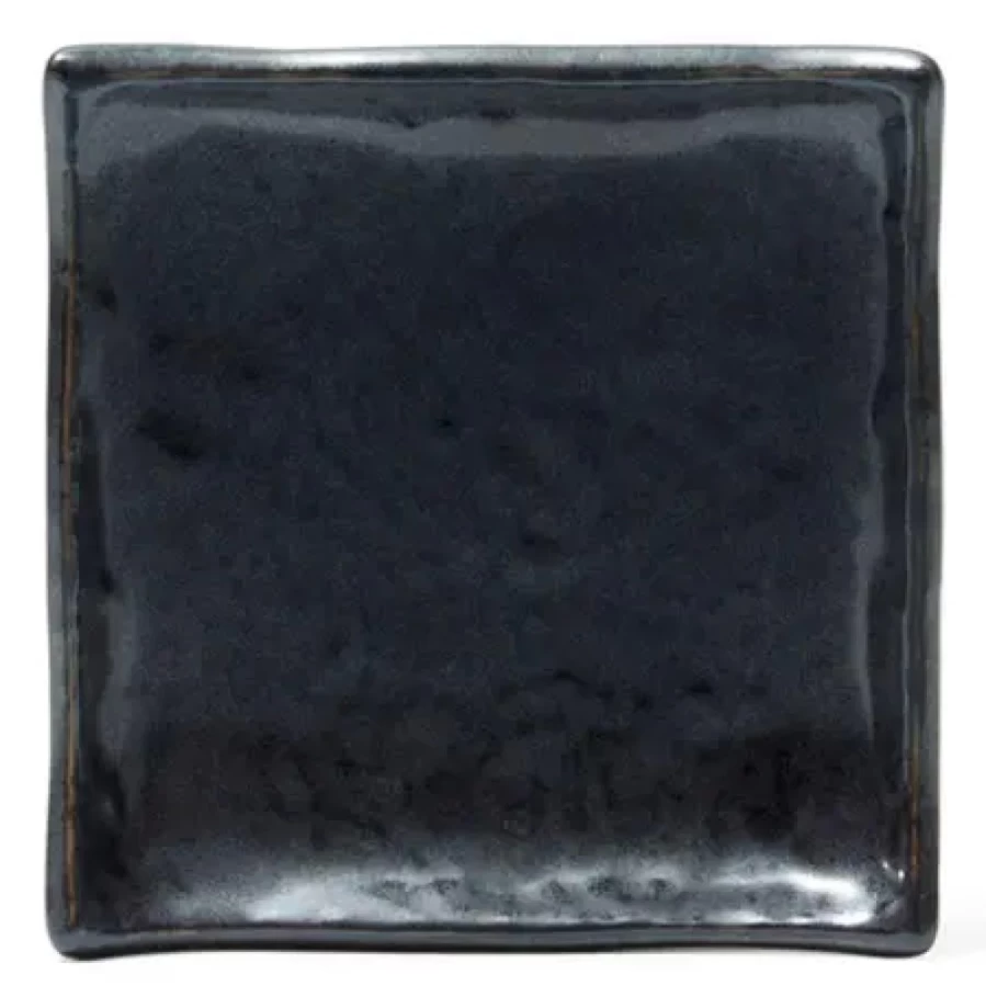 Miya Company Iron Glaze 5 Inch Square Ceramic Plate – Decorative Dining & Serving Dish
