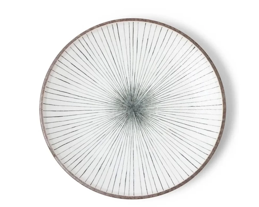 Miya Company Tokusa Gray 10-Inch Ceramic Plate – Durable Dinnerware for Everyday Use