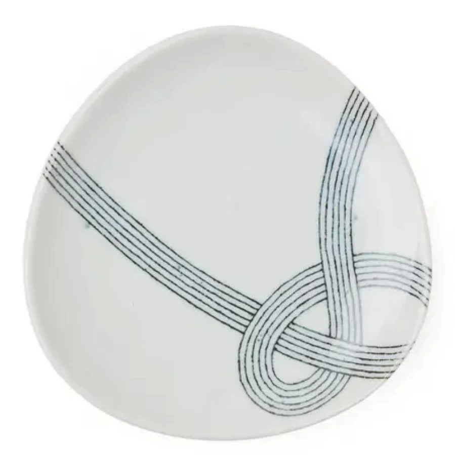 Miya Company Ito Tsumugi Ceramic Plate 5.25 Inch Japanese Style Dining Dish
