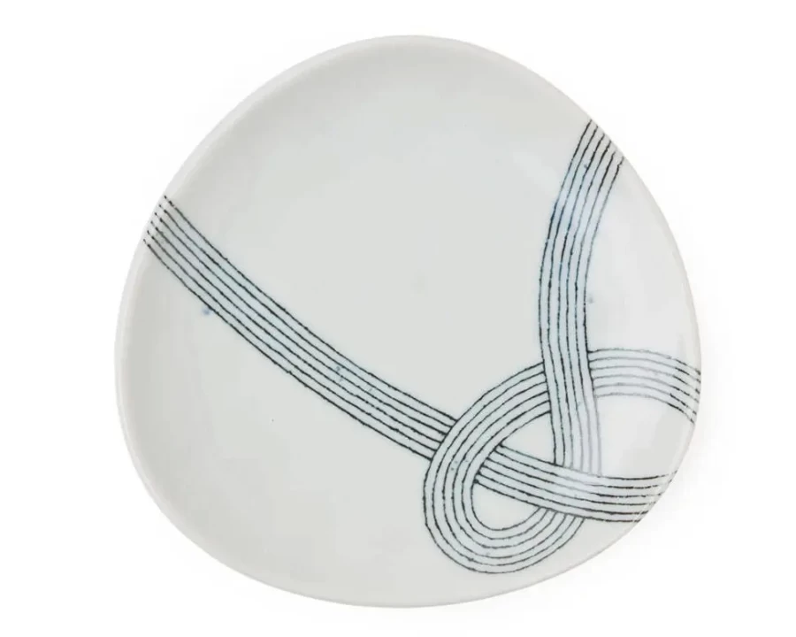 Miya Company Ito Tsumugi Ceramic Plate 5.25 Inch Japanese Style Dining Dish