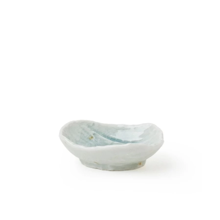 Miya Company Coral Blue Ceramic Sauce Dish – Elegant Dining Tableware for Restaurants & Home Use