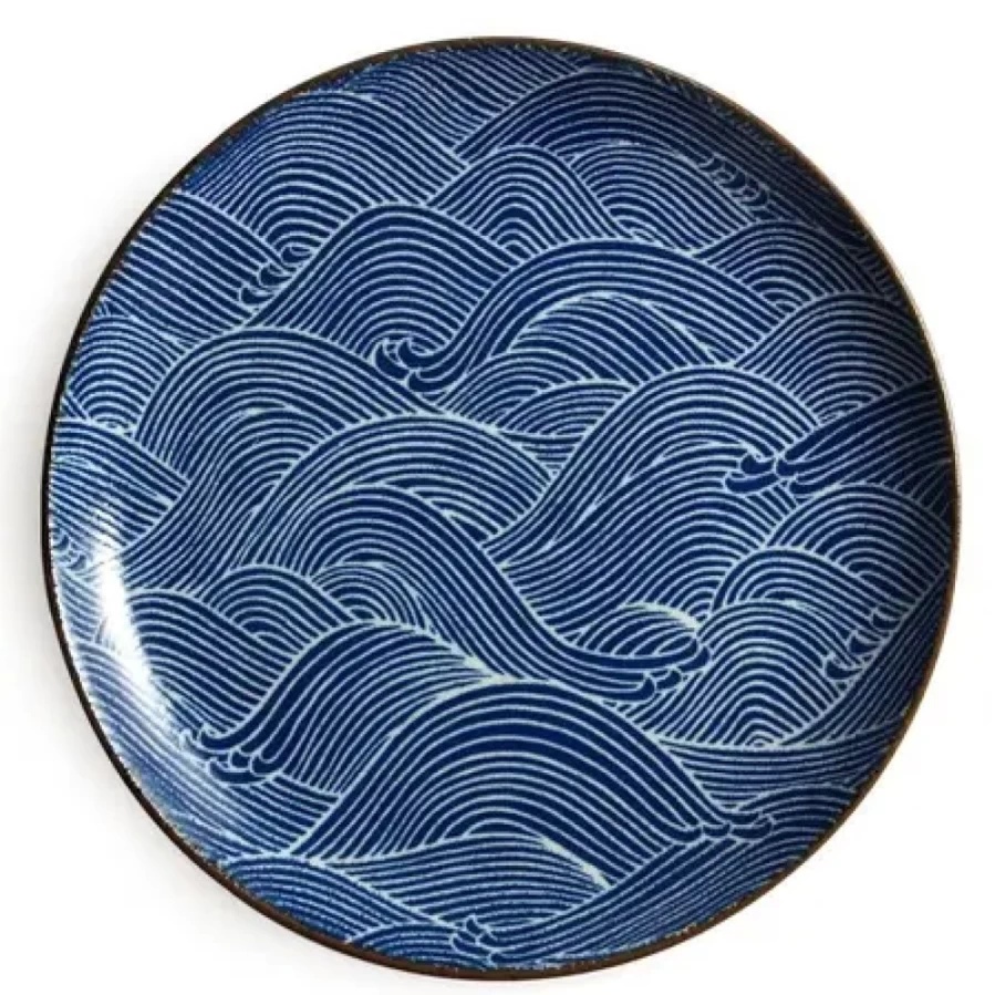 Miya Company Aranami 10-Inch Decorative Plate – Handcrafted Ceramic Dinnerware
