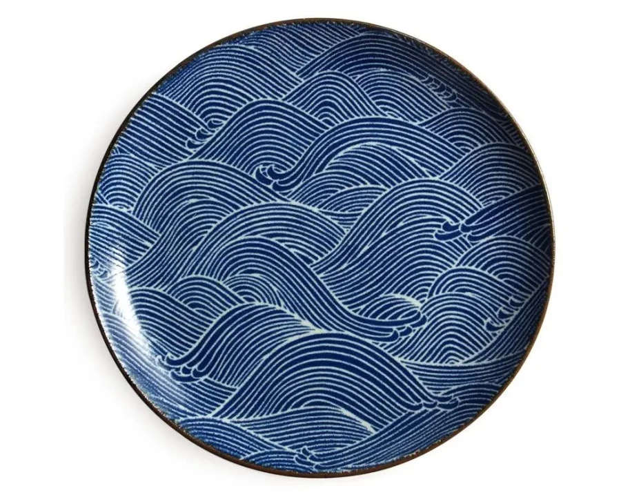Miya Company Aranami 10-Inch Decorative Plate – Handcrafted Ceramic Dinnerware