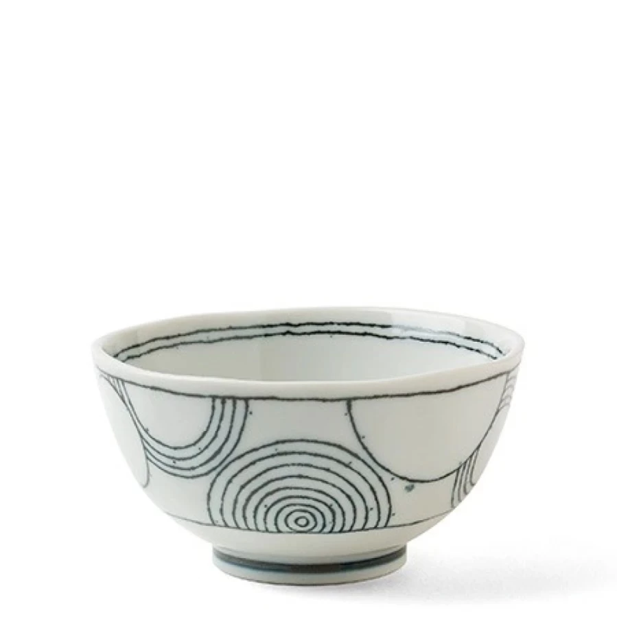 Miya Company Ito Tsumugi 4.5-Inch Handcrafted Ceramic Rice Bowl - Japanese Traditional Design