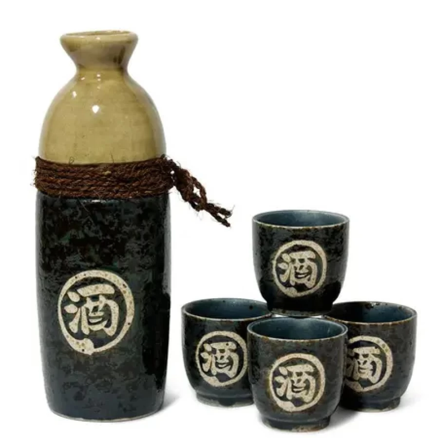Miya Company Premium Nawamaki Sake Set - Traditional Japanese Ceremony Gift