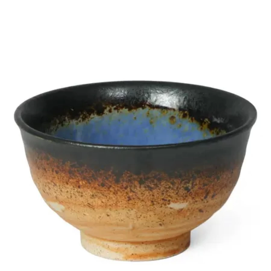 Miya Company Cobalt Blue 4.75 Inch Ceramic Rice Bowl - Handcrafted Asian Dining Dish
