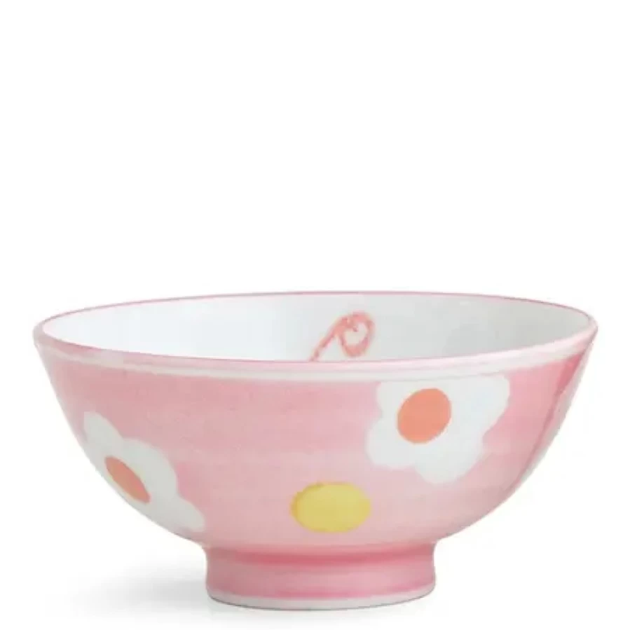Miya Company Butterfly Design Ceramic Rice Bowl – Elegant Dining Tableware