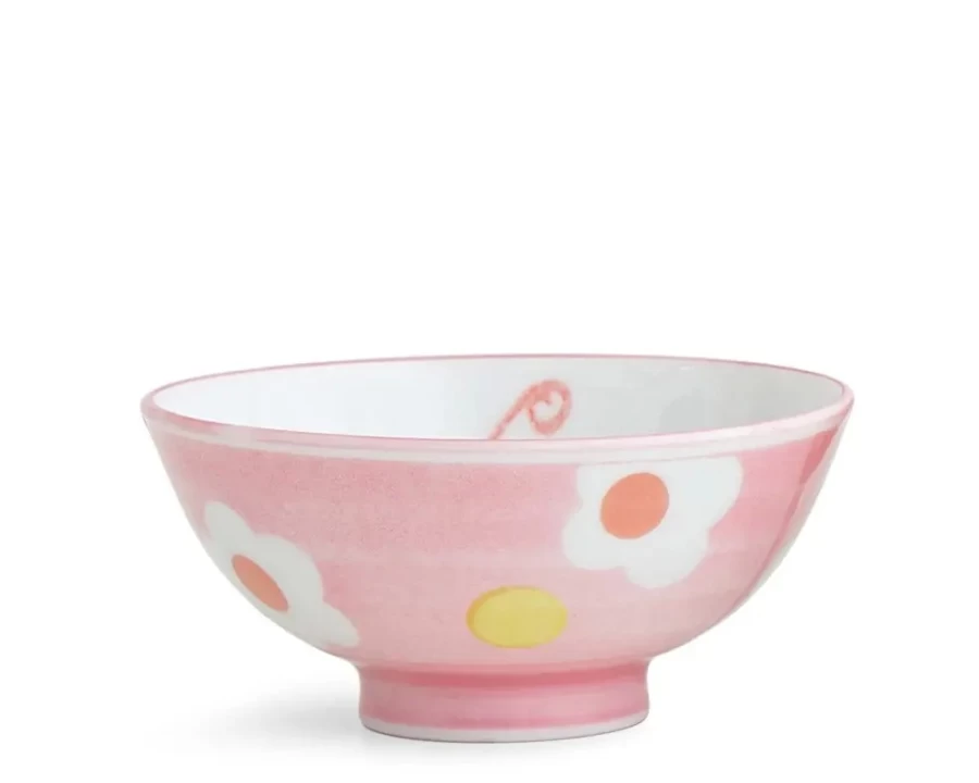 Miya Company Butterfly Design Ceramic Rice Bowl – Elegant Dining Tableware