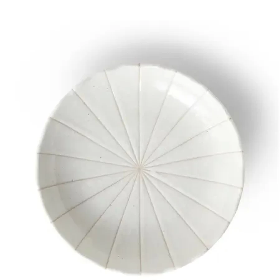 Miya Company Kasa 6.5 Inch White Ceramic Plate - Elegant Dining Dish