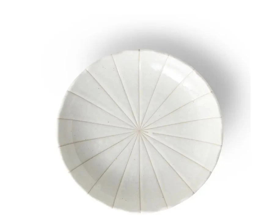Miya Company Kasa 6.5 Inch White Ceramic Plate - Elegant Dining Dish