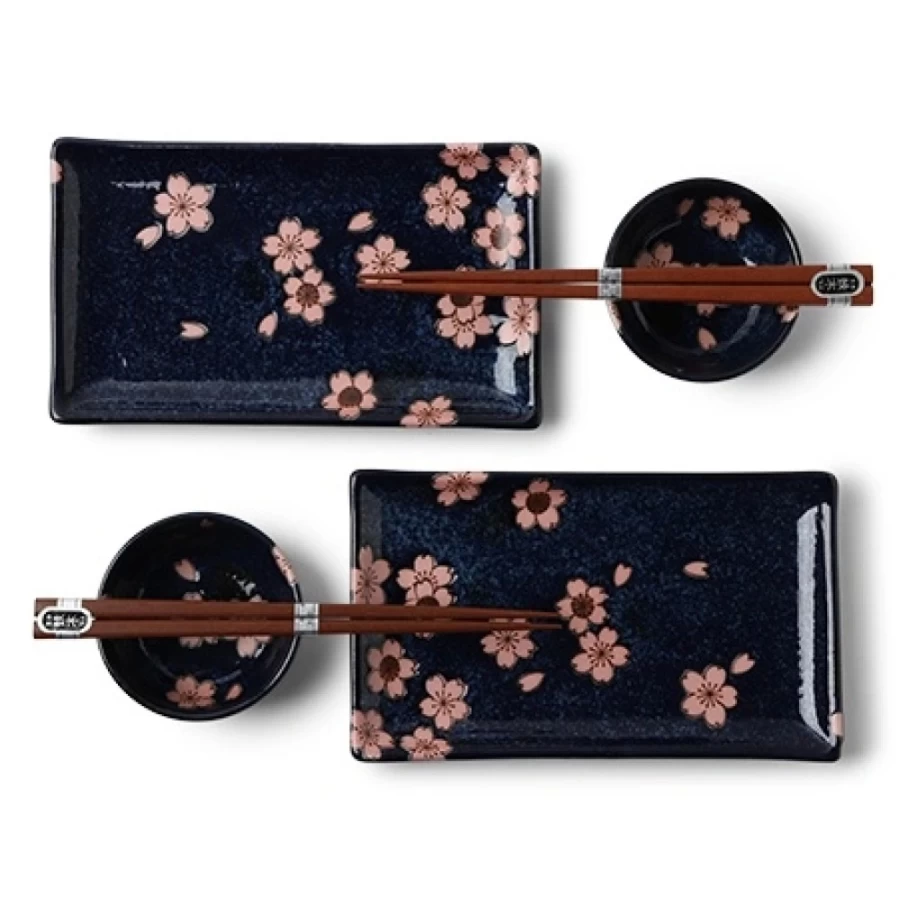 Miya Company Pink Sakura Sushi Set for Two – Fresh Japanese Sushi Platter
