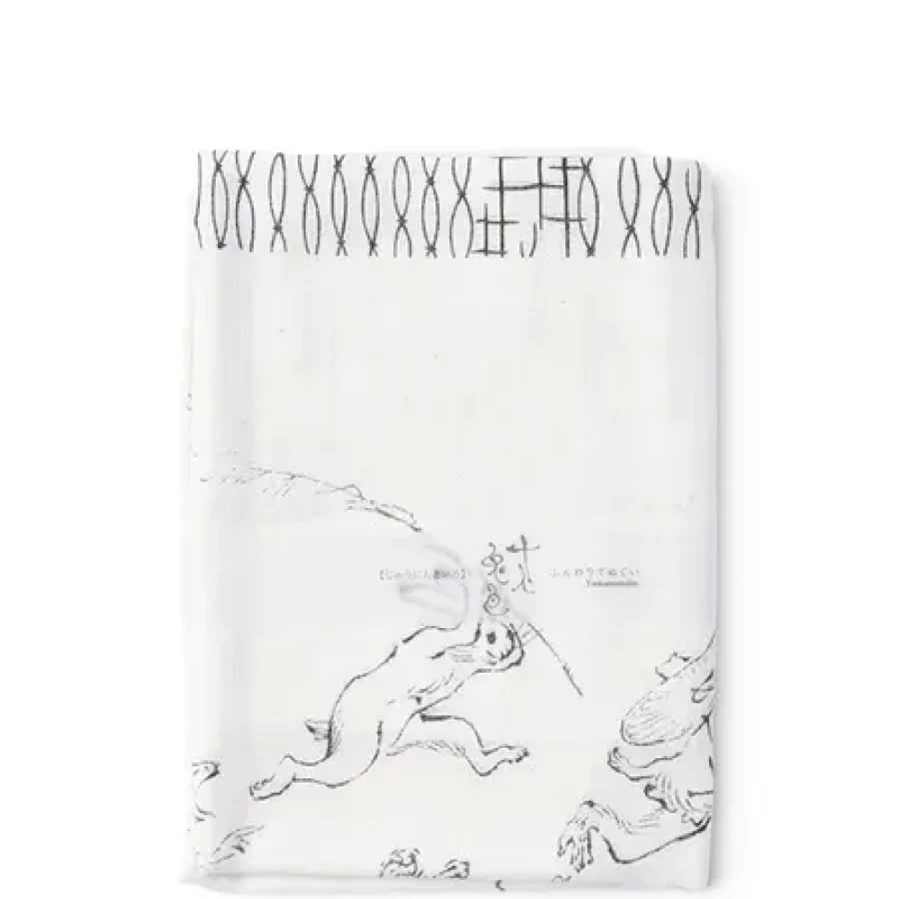 "Premium Black & White Rabbit Design Towel by Miya Company – Soft & Absorbent Bath Towel"