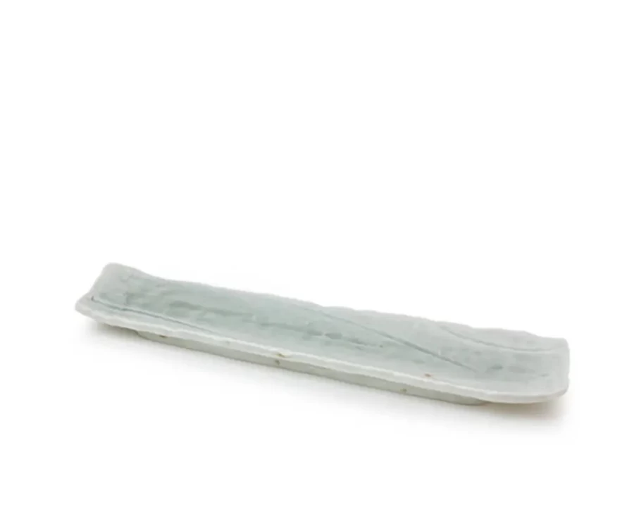 Miya Company Coral Blue Ceramic Long Serving Dish for Dining & Decor