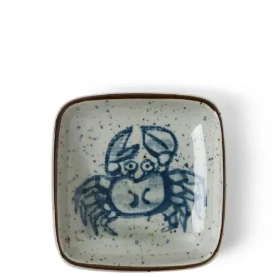 Miya Company 3.5 Inch Crab-Shaped Sauce Dish for Soy Sauce, Sushi, and Dipping