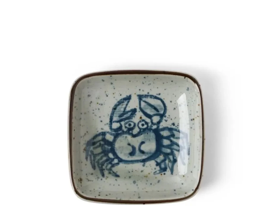 Miya Company 3.5 Inch Crab-Shaped Sauce Dish for Soy Sauce, Sushi, and Dipping