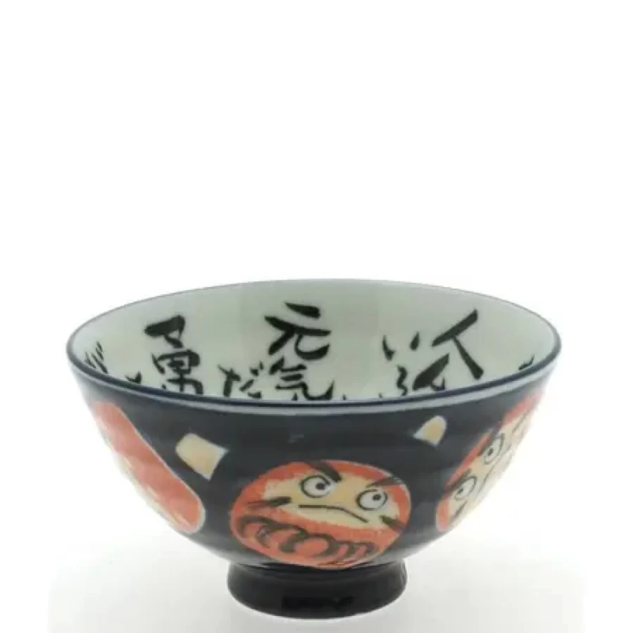 Miya Company Daruma Dark Blue Rice Bowl – Handcrafted Japanese Ceramic Dining Set