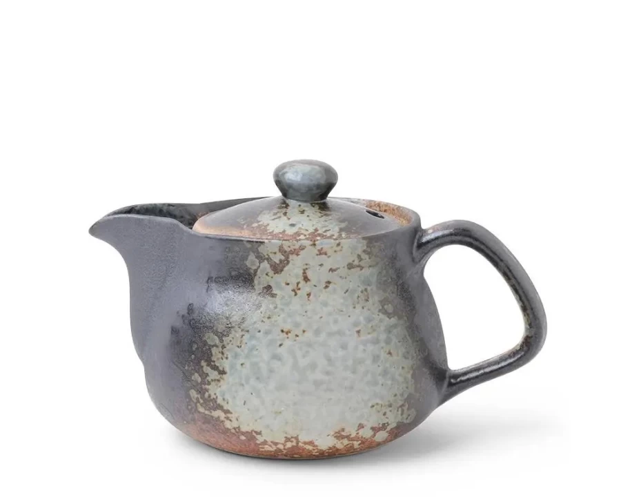 Miya Company Handcrafted Bizen Ware Teapot - Traditional Mingei Style Japanese Ceramic Teapot