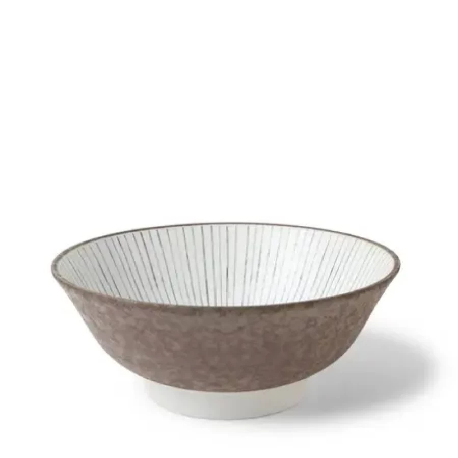 Miya Company Tokusa Gray Ceramic Bowl 8.25 Inch Kitchen Dining Serveware